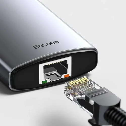Baseus Metal Gleam Series 8-in-1 Multifunctional Type-C to HDMI*1/ USB 3.0*3/8USB-C PD*1/ Sd/TF*1/ Rj45*1 Hub Docking Station