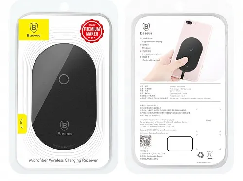 BASEUS Microfiber Wireless Charging Receiver (For iPhone) WXTE-A01
