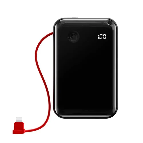 BASEUS Mini S Digital Display 3A Power Bank 10000mAh (With IP Cable) Black PPXF-B01