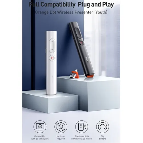 Baseus Orange Dot PPT Wireless Presenter (Youth)