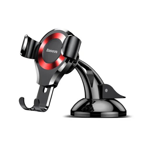 Baseus Osculum Gravity Car Mount Dashboard Windshield Phone Bracket Holder Red + Black