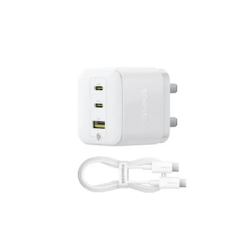 Baseus Palm 65W USB-C +2 - USB-A +1 UK Fast Charger With USB-C to USB-C Cable