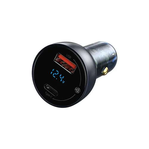 Baseus Particular Digital Display QC + PPS 65W Dual Quick Car Charger with Type-C Cable