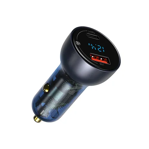 Baseus Particular Digital Display QC + PPS 65W Dual Quick Car Charger with Type-C Cable