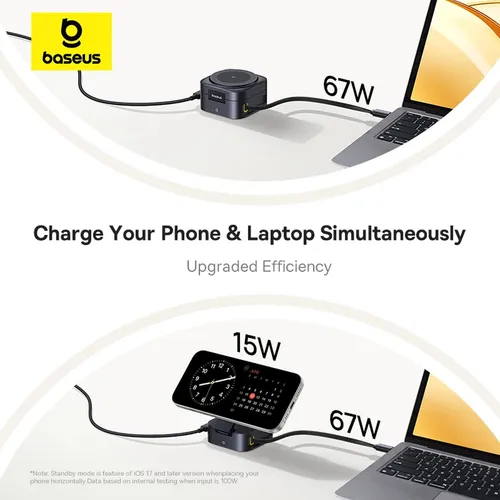 Baseus PicoGo Series 67W Qi2 2-in-1 Magnetic Wireless Charger