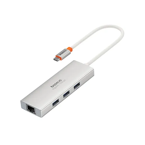 Baseus Portal Joy Series 4 in 1 USB 3.0 x 3+ RJ45x1 Type-C Hub Adapter