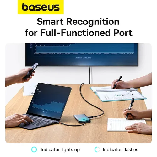 Baseus PortalJoy Series 13-Port Type-C to HDMI 4K@60Hz*2 / DP 4K@60Hz*1 / VGA*1 / USB3.1*2 / Type-C3.1*1 / USB2.0*1 / PD*1 / RJ45*1 / SD/TF*1 / 3.5mm*1 Hub Docking