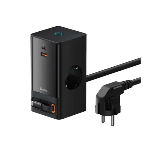 Baseus PowerCombo 65W 2AC+1U+1C+Retractable-C Digital PowerStrip with 1.5m Power Cord EU