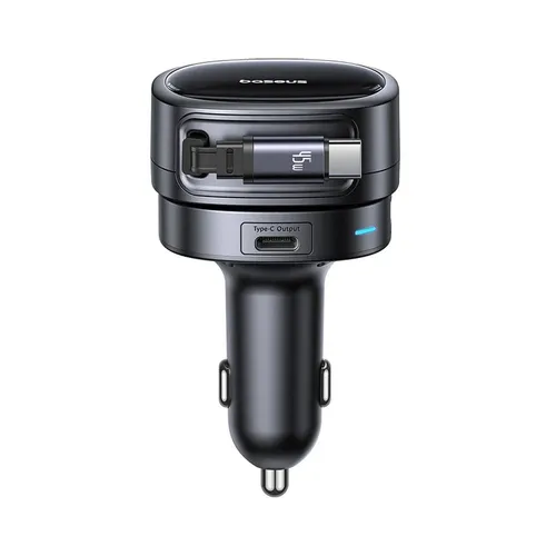 Baseus PrimeTrip VR1 60W Car Charger with Retractable  (U+C)+Type-C Cable