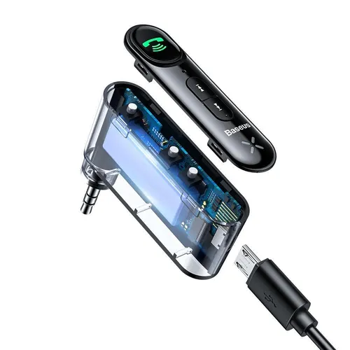BASEUS Qiyin AUX Car Bluetooth Receiver Black WXQY-01