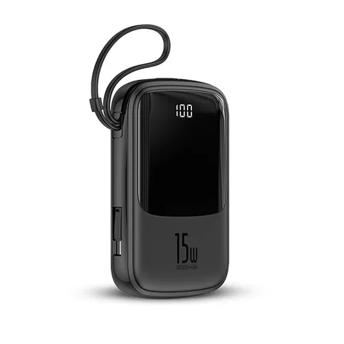 Baseus Qpow 15W Digital Display 10000mAh Power Bank with Lightning Cable
