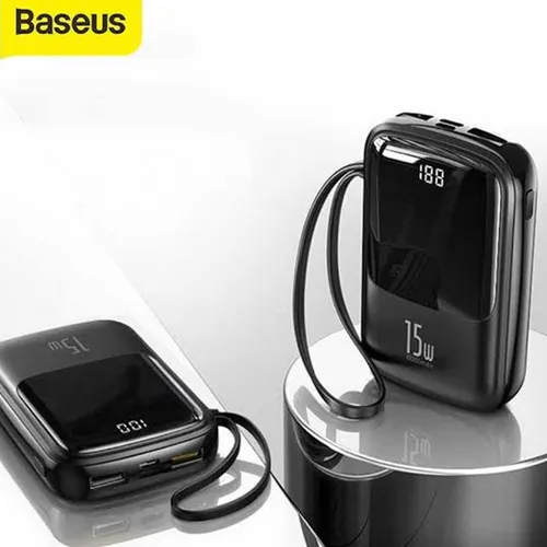 Baseus Qpow 15W Digital Display 10000mAh Power Bank with Type-C Cable
