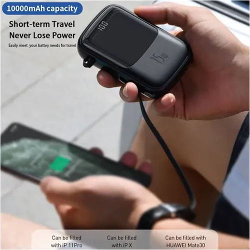 Baseus Qpow 15W Digital Display 10000mAh Power Bank with Type-C Cable