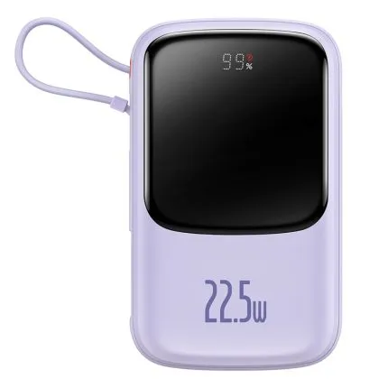 Baseus Qpow Pro Digital Display Fast Charge Power Bank 10000mAh 22.5W Type-C Edition Purple