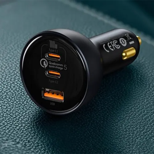 Baseus Qualcomm Quick Charge 5 160W Multi-Port Fast Car Charger with Type-C Cable