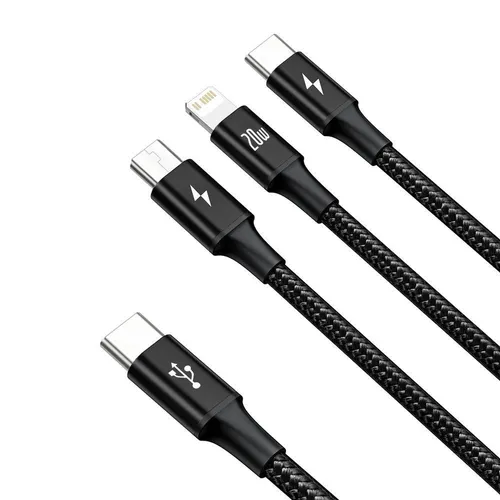 Baseus Rapid Series 3-in-1 Fast Charging Cable (20W, 1.5m)
