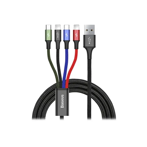 Baseus Rapid Series 4-in-1 3.5A USB to 2 x Lightning +Type-C + Micro Charging Cable