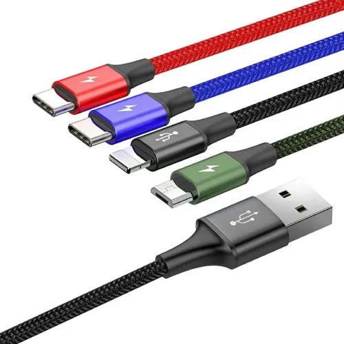Baseus Rapid Series 4-in-1 Data And Charging Cable - 1.2m - Black