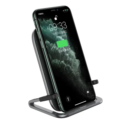 BASEUS Rib Horizontal And Vertical Holder Wireless Charging 15W Black WXPG-01