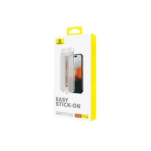 Baseus Sapphire Series Privacy Tempered Glass Screen Protector with Built-in Dust Filter for iPhone 15 Pro Max
