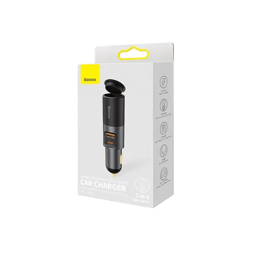 Baseus Share Together 120W USB + Type-C?Car Charger with Cigarette Lighter Expansion Port?