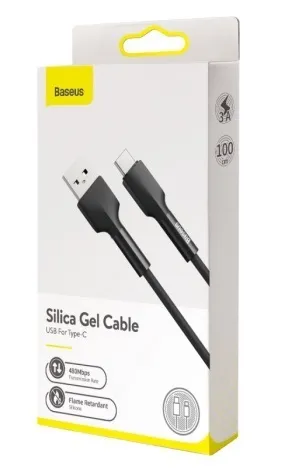 BASEUS Silica Gel Cable USB For Type-C 3A 1M CATGJ-01