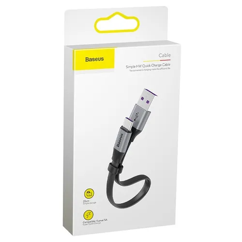 BASEUS Simple HW Quick Charge Cable USB To Type-C 5A 23CM CATMBJ-BG1