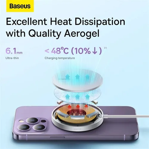 Baseus Simple Mini 3 15W Magnetic Wireless Charger Suit for iPhone 12/13/14/15