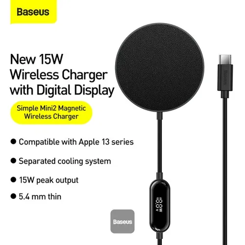 Baseus Simple Mini2 15W Magnetic Wireless Charger