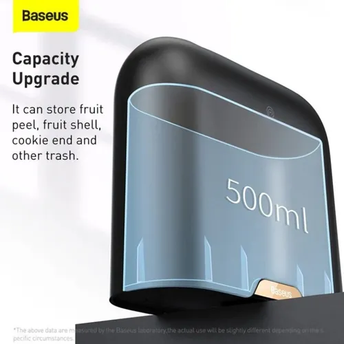 Baseus Smart Cleaner Auto Car Trash Can (Free Trash Bags 2 Rolls/60 Each) Black