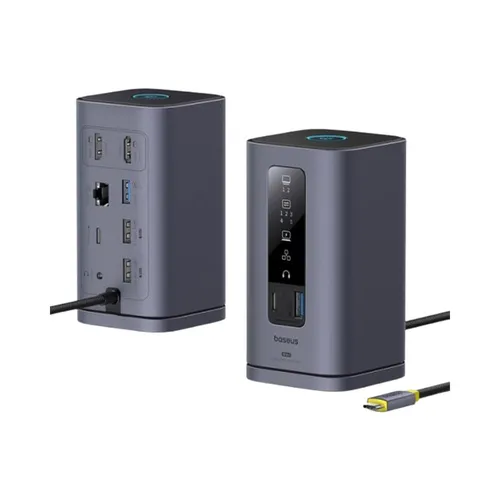 Baseus Spacemate Series 10-in-1 USB-C to 1*HDMI4K@60Hz/1*HDMI 4K@30Hz/2*USB-A (5Gbps)/1*USB-C (5Gbps)/1*RJ45/2*USB-A (480Mbps)/1*USB-C (PD)/ 1*3.5mm Audio (MAC) Docking Station