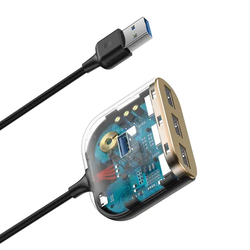BASEUS Square Round 4 In 1 USB Hub Adapter CAHUB-AY01