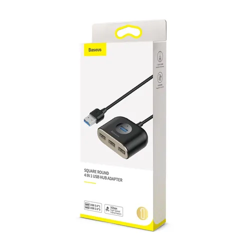BASEUS Square Round 4 In 1 USB Hub Adapter CAHUB-AY01