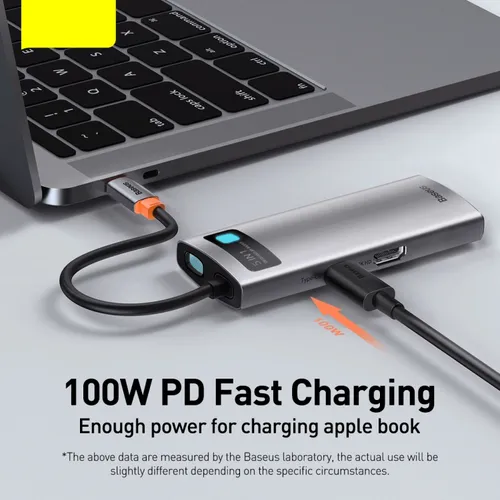 Baseus Starjoy 5 Port USB 3.0 x 3 + HDMI x 1 + Type-C PD x 1 Type-C Hub Adapter