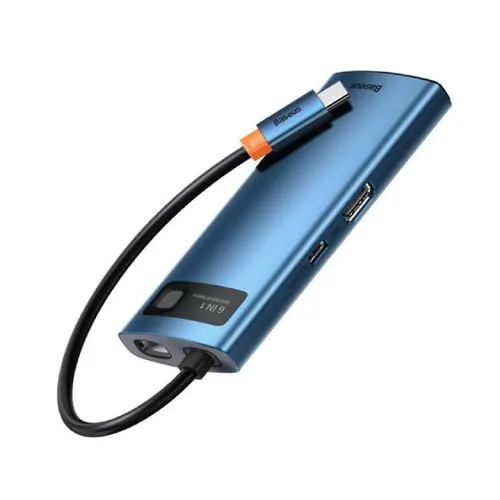 Baseus Starjoy 6 Port USB 3.0 x 3 + HDMI x 1 + Type-C PD x 1 + RJ45 x 1 Type-C Hub Adapter