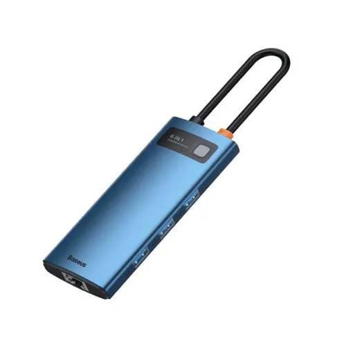 Baseus Starjoy 6 Port USB 3.0 x 3 + HDMI x 1 + Type-C PD x 1 + RJ45 x 1 Type-C Hub Adapter