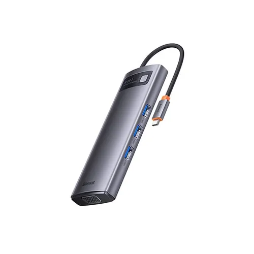 Baseus Starjoy 8-in-1 USB 3.0 x 3 + HDMI x 1 + Type-C PD x 1 + SD x 1 + TF x 1 + VGA x 1 Hub Adapter