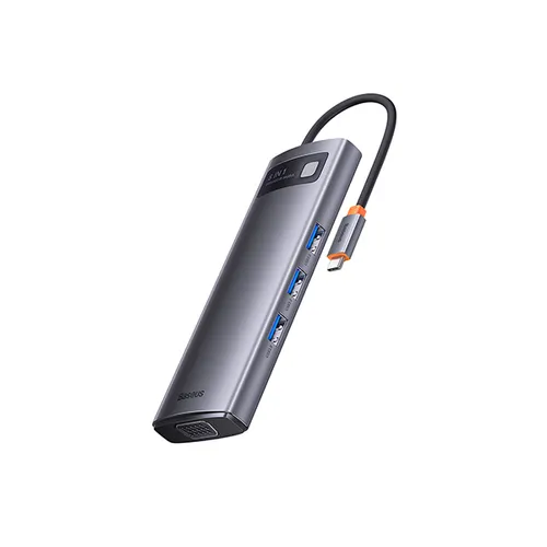 Baseus Starjoy 8-in-1 USB 3.0 x 3 + HDMI x 1 + Type-C PD x 1 + SD x 1 + TF x 1 + VGA x 1 Hub Adapter