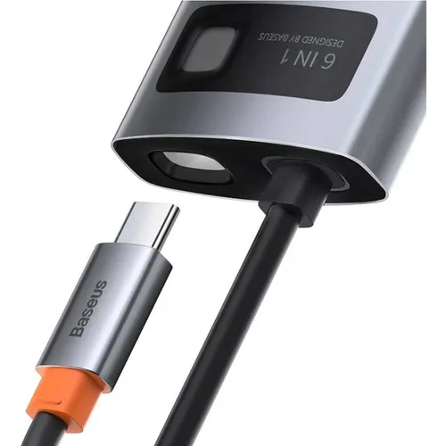 Baseus StarJoy Series 6-in-1 Multifunctional Type-C to USB 3.0*3 / HDMI*1 / RJ45 Network 1000MBPS*1 / Type C PD*1 Hub Docking Station