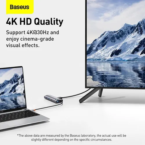Baseus StarJoy Series 7-in-1 Type-C to USB 3.0*2 / HDMI*1 / SD &amp; TF Card Reader / Type C data Transfer*1 / Type C PD*1 Hub Multifunctional Docking Station