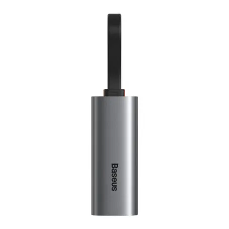 BASEUS Steel Cannon Series USB A & Type-C Bidirectional Gigabit LAN Adapter Dark Grey CAHUB-AF0G