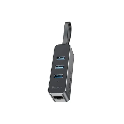 Baseus Steel Cannon Series USB-A to USB3.0*3 + RJ45 Hub Adapter