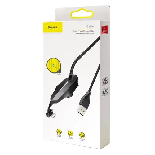 BASEUS Stylish Colorful Sucker Cable USB To iPhone 2.4A 1.2M CALXA-A01