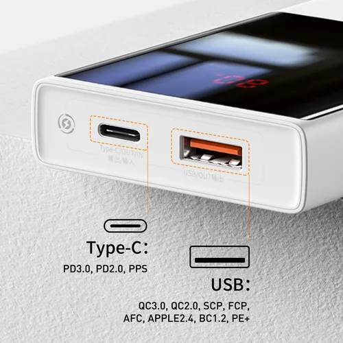 Baseus Super Mini Digital Display Quick Charge Power Bank 10000mAh 22.5W