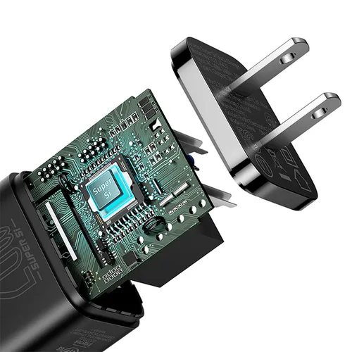 Baseus Super Si 1C 20W US Quick Charger with Type-C to Lightning Cable