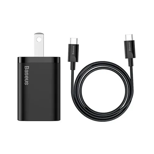 Baseus Super Si 1C 25W US Quick Charger with Type-C Cable