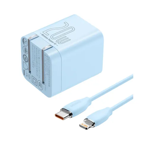 Baseus Super Si 20W CN 2 Pin Quick Charger with Type-C to Lightning Cable