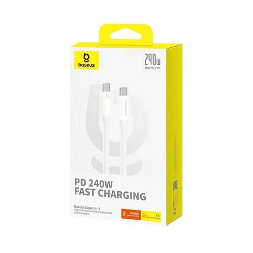 Baseus Superior Series 2 USB4 240W Fast Charging Type-C to Type-C Cable with 8K Screen Casting Support