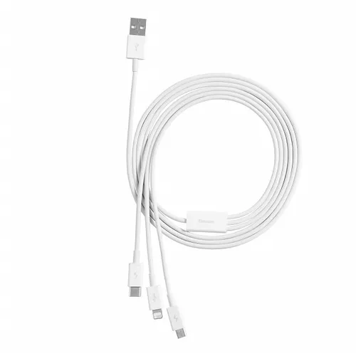 BASEUS Superior Series Fast Charging Data Cable USB To Micro + Lightning + Type-C 3.5A 1.5M CAMLTYS-02