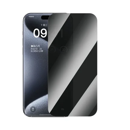 Baseus Superior Series Privacy Tempered Glass for iPhone 15/16, 15 Pro, and 15 Pro Max